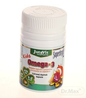 JutaVit Omega-3 kids s pomarančovou príchuťou 45 kapsúl
