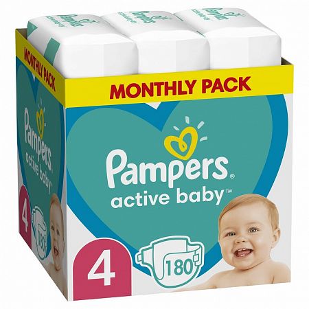 Pampers Active baby 4 180 ks